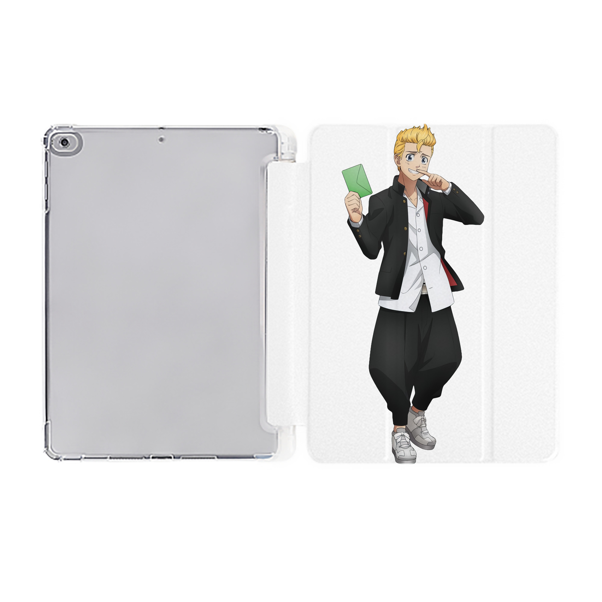 （画像用） 東京リベンジャーズ Tokyo Revengers IPad ケース ペン収納付き 三つ折りスタンド PUレザー×シリコン 対応機種9.5/10.5/10.9インチ